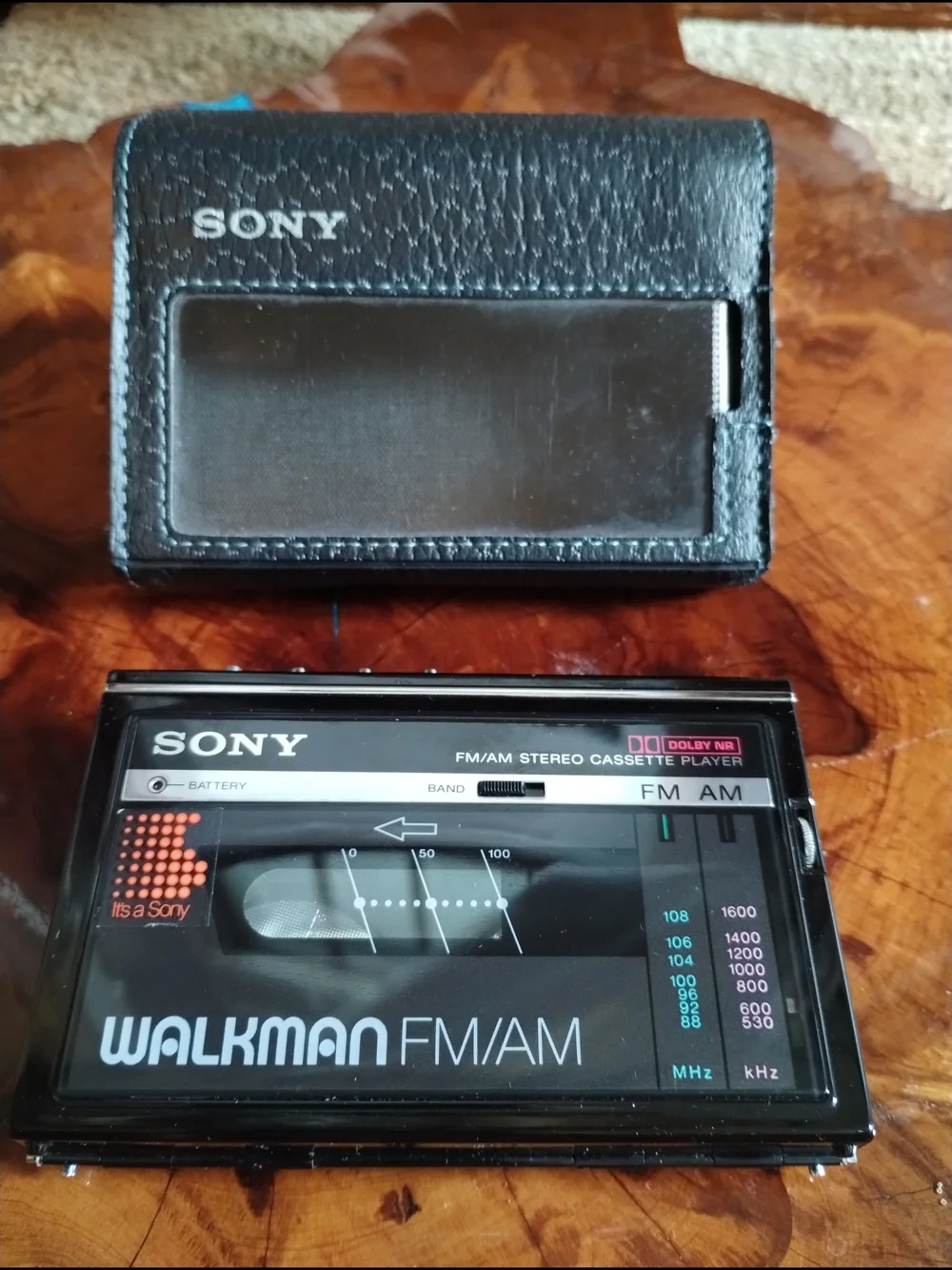 1985 Sony Black Walkman Wm-10ll FM/AM Portable Cassette Player